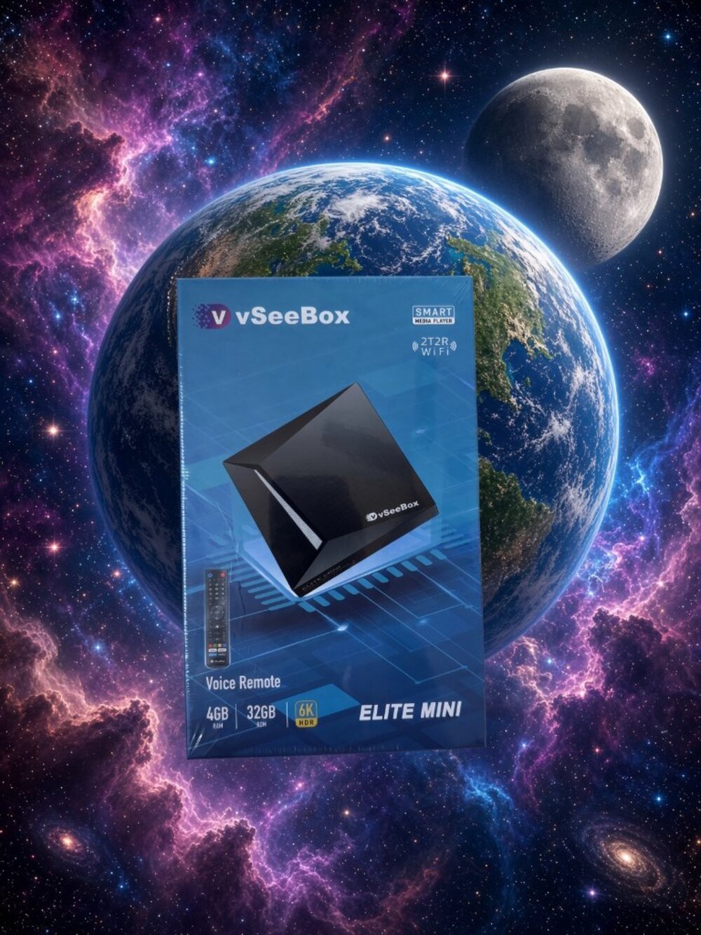 vSeeBox Elite Mini Android 12 4GB 32GB Compact Streaming Device